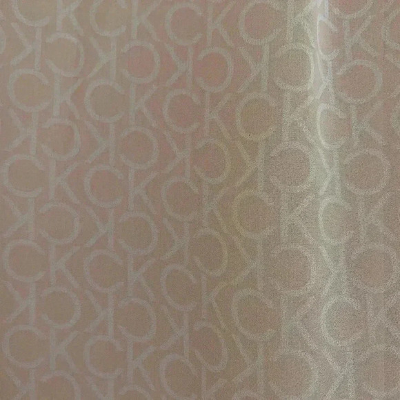 Calvin Klein Lined Sheer V Neck pink Logo Blouse size Large - Picture 2 of 4